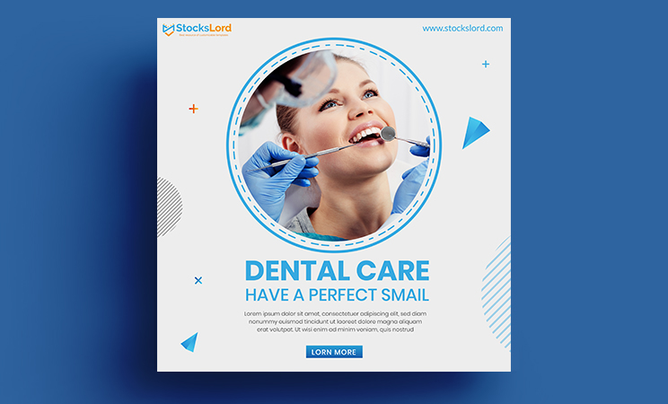 Dentist Clinic Social Media Post Template