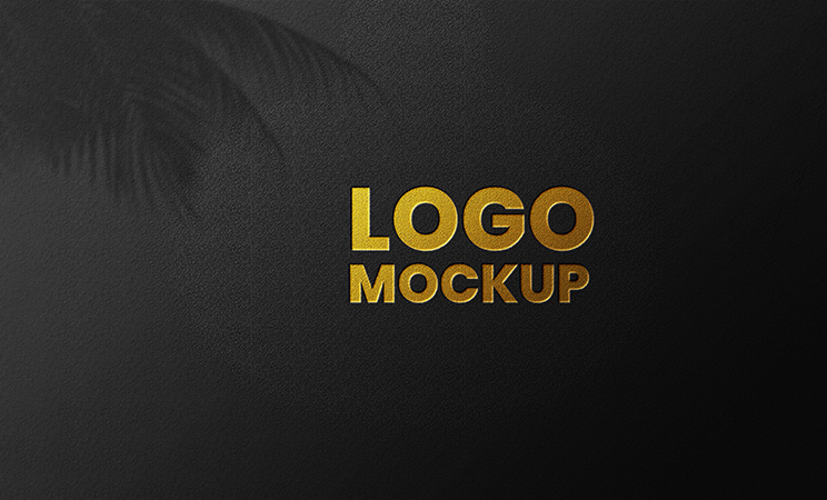 gold logo mockup