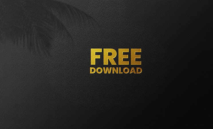 Wall logo mockup