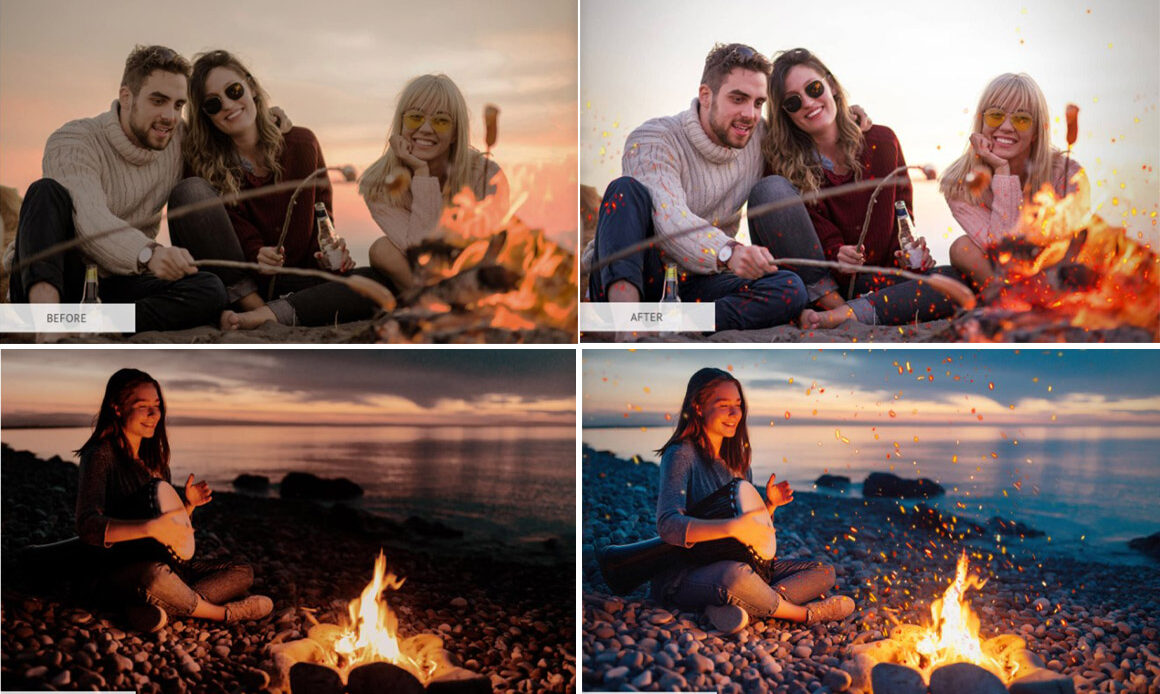 Fire sparks overlays