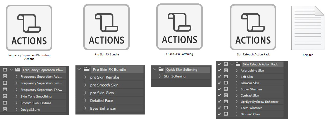 Complete Skin Retouching Photoshop Actions Bundle