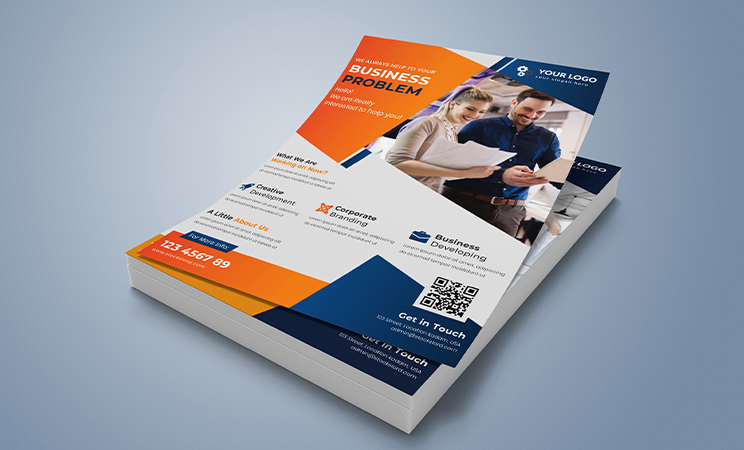 free flyer mockup psd