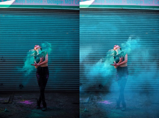 colorful fog