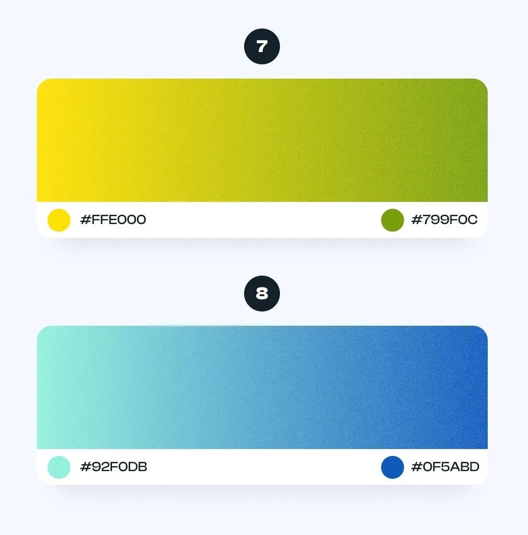 green color gradients