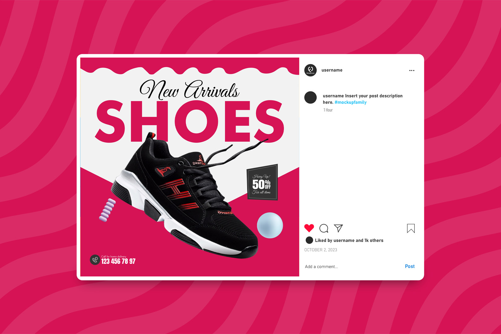shoes social media post