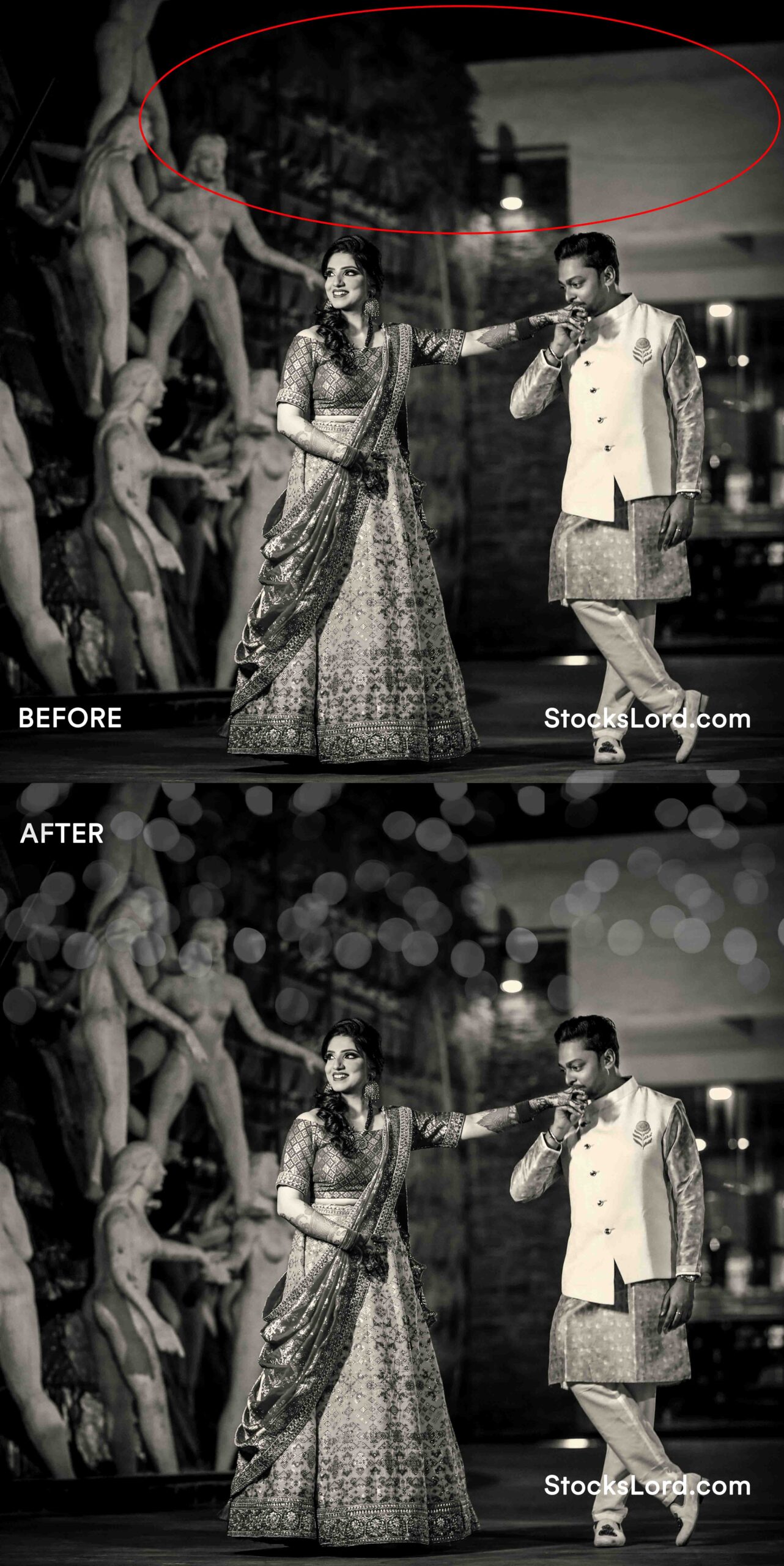 wedding bokeh overlay