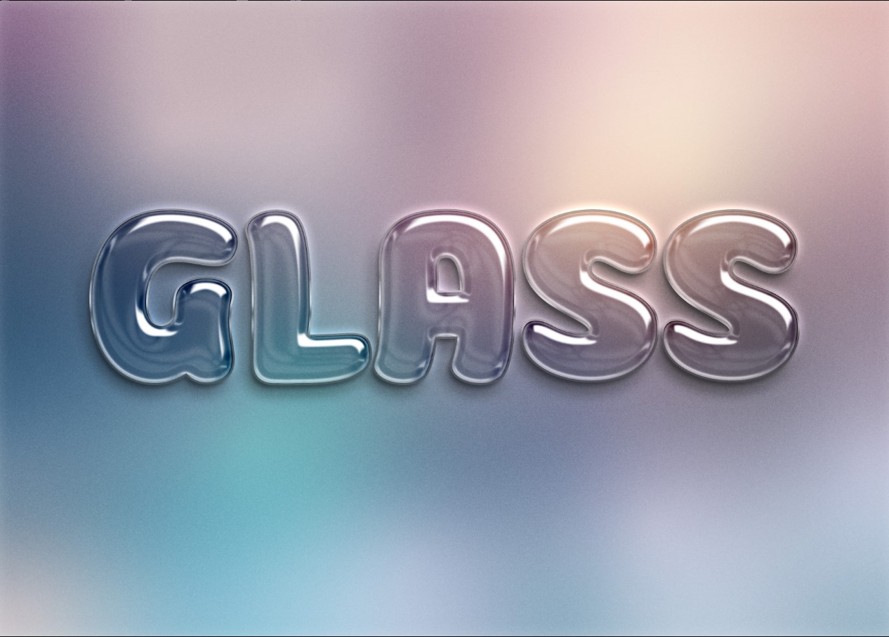 glass text effect