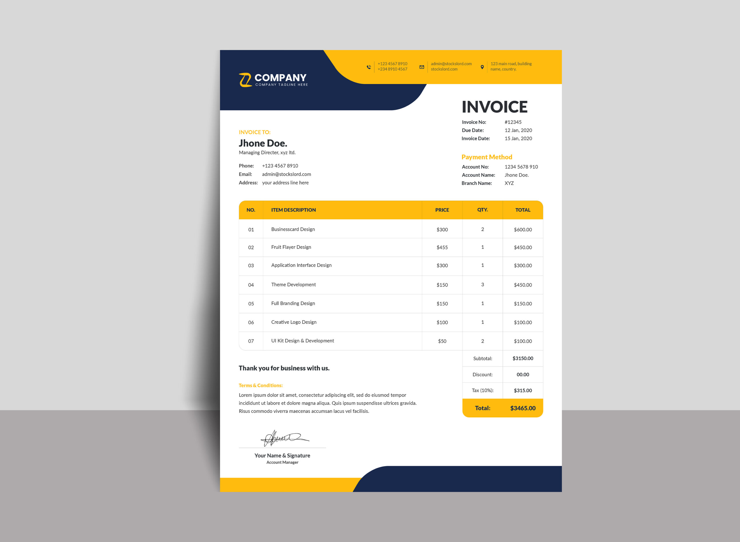 Free Invoice Template
