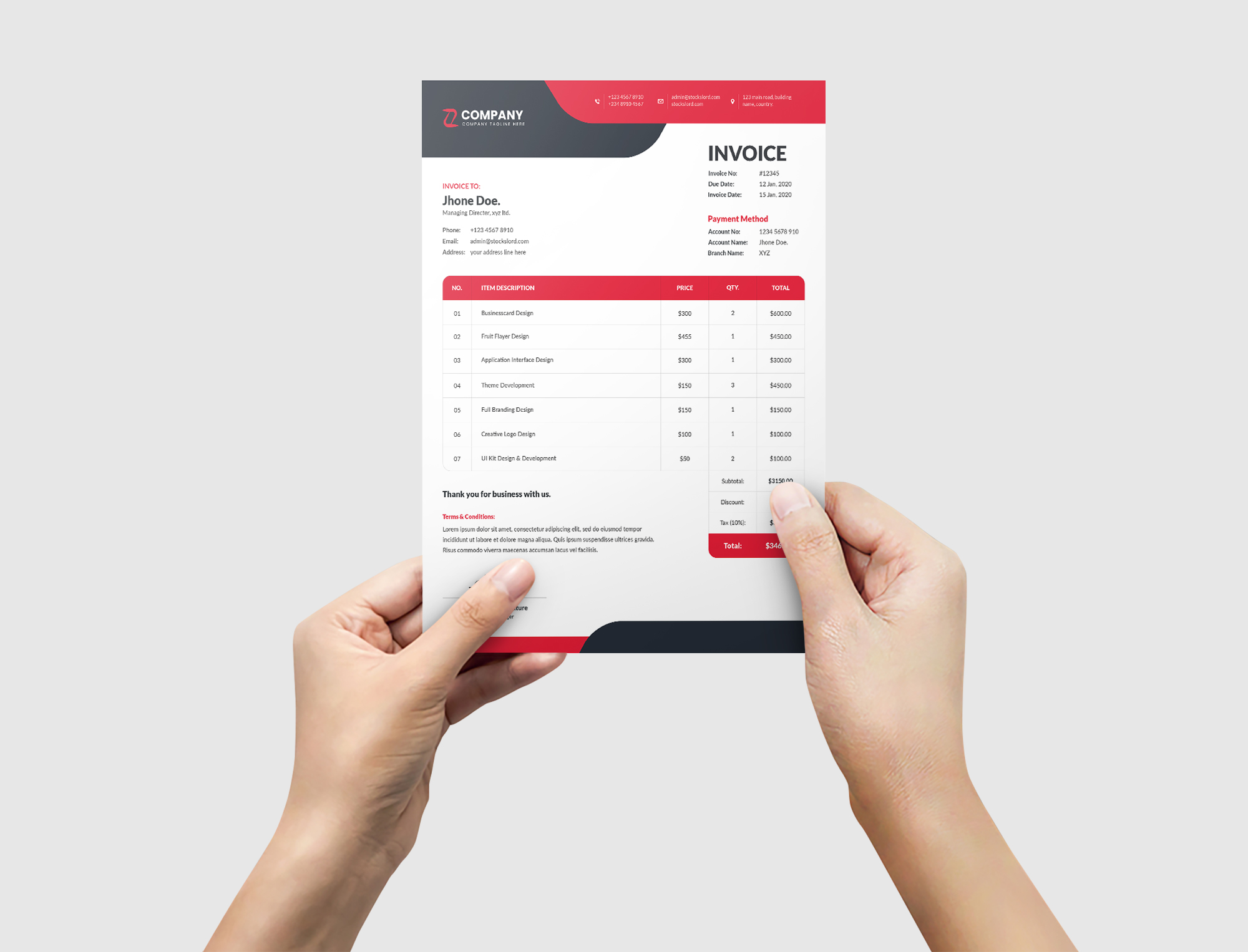 Invoice psd