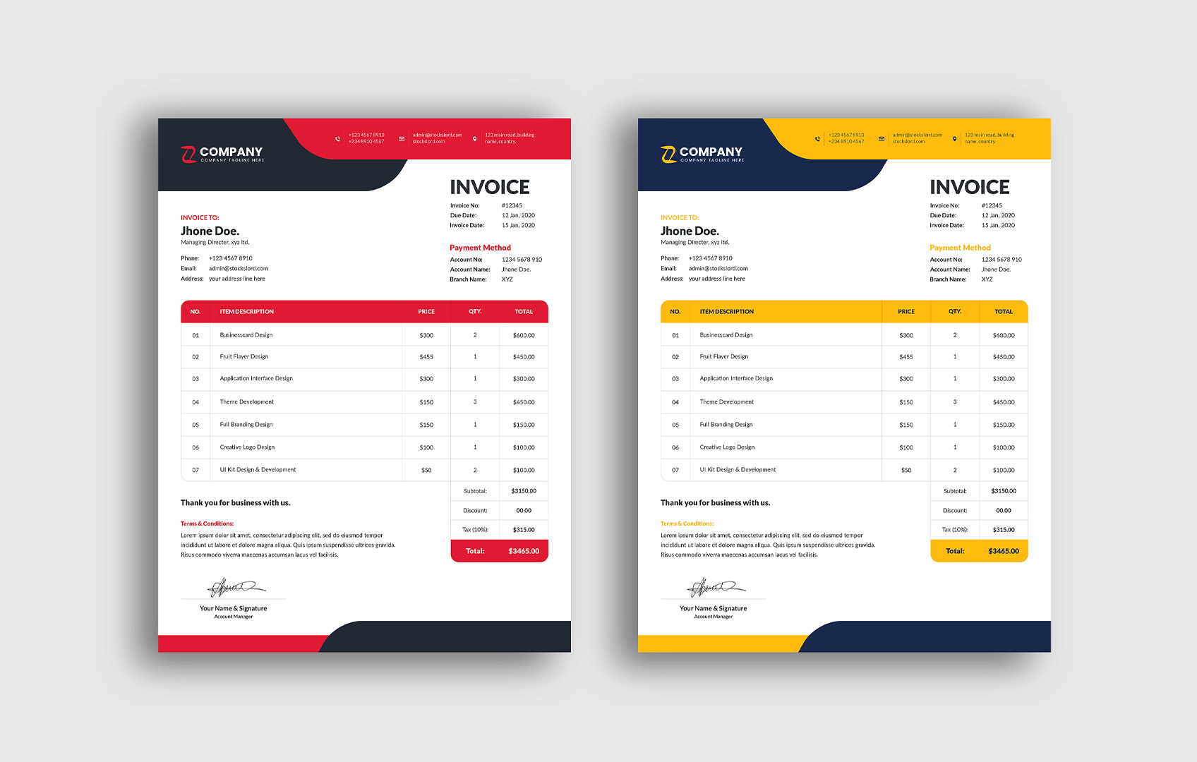Business Invoice Template